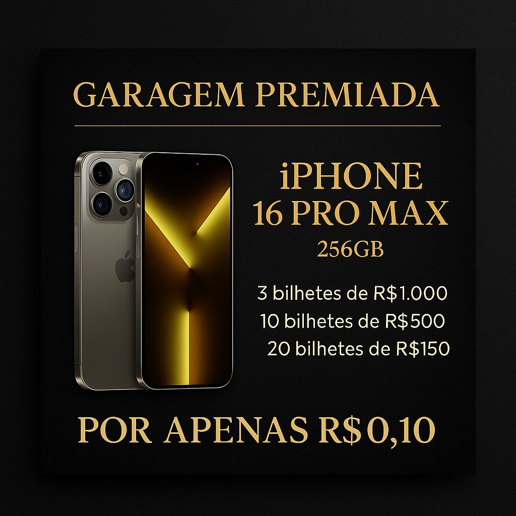 Concorra a um iPhone 16 Pro Max 256gb